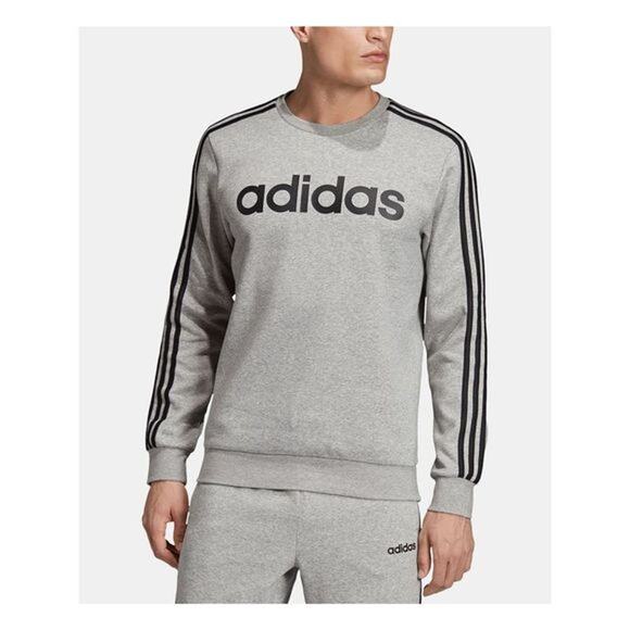 Adidas Gray Black Pullover Graphic Crew Neck Sweatshirt Men's Size Small - Picture 1 of 11